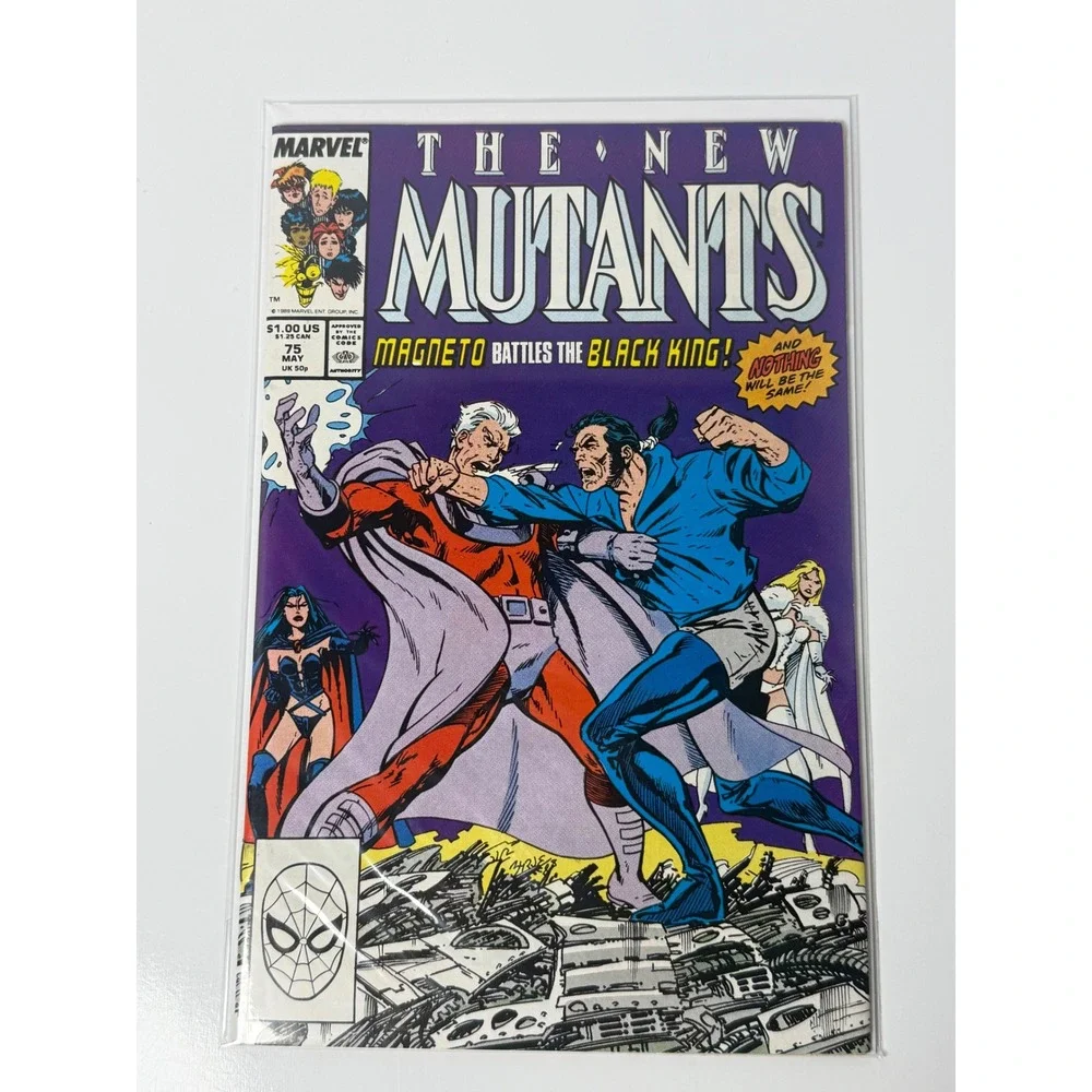 Marvel Comics The New Mutants #75 May 1989 Magneto vs Black King Copper Age